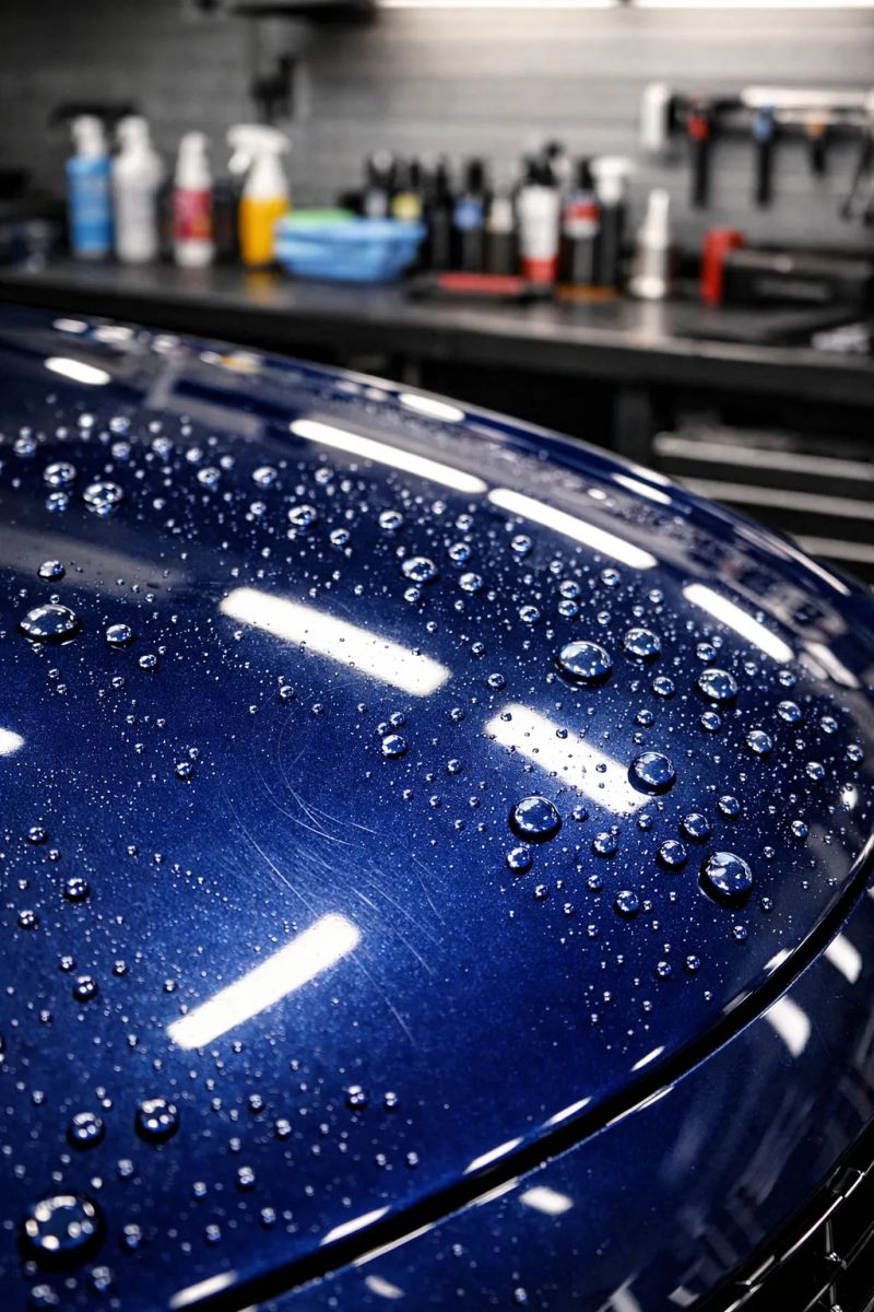 Hall of Fame Coatings technician inspecting a freshly detailed vehicle